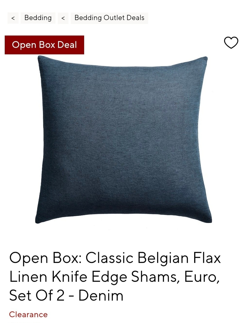 Pottery Barn Linen Euro Shams